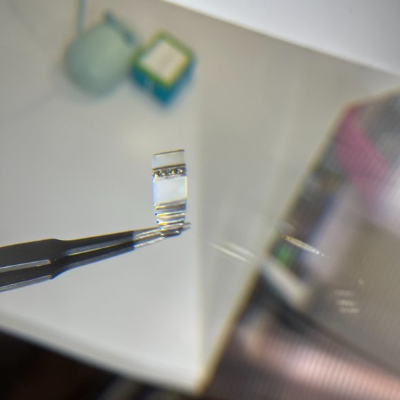 Abalone Shell Trilogy Panel .925 Sterling Silver Vintage Ring - Picture 8 of 11